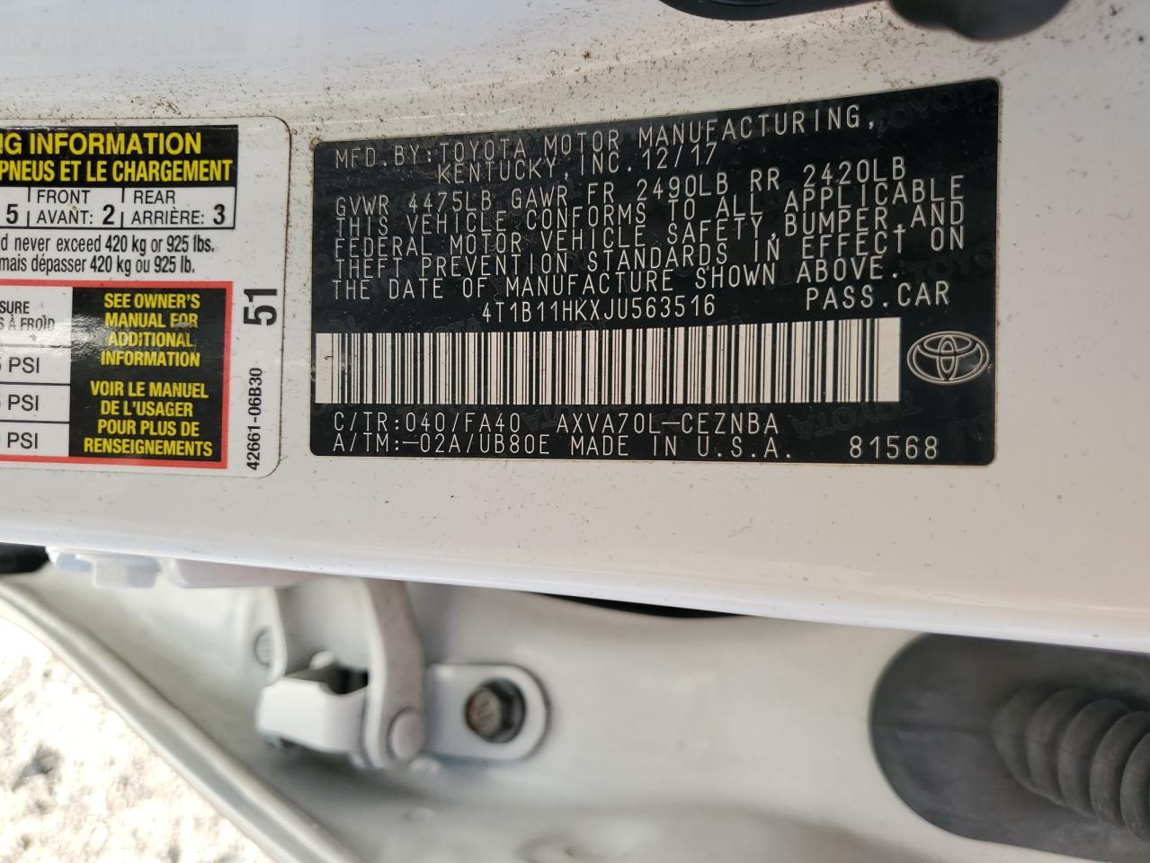 Toyota Camry L Image 10