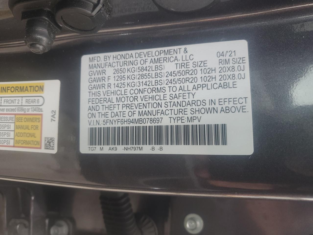 Honda Pilot Touring Image 11