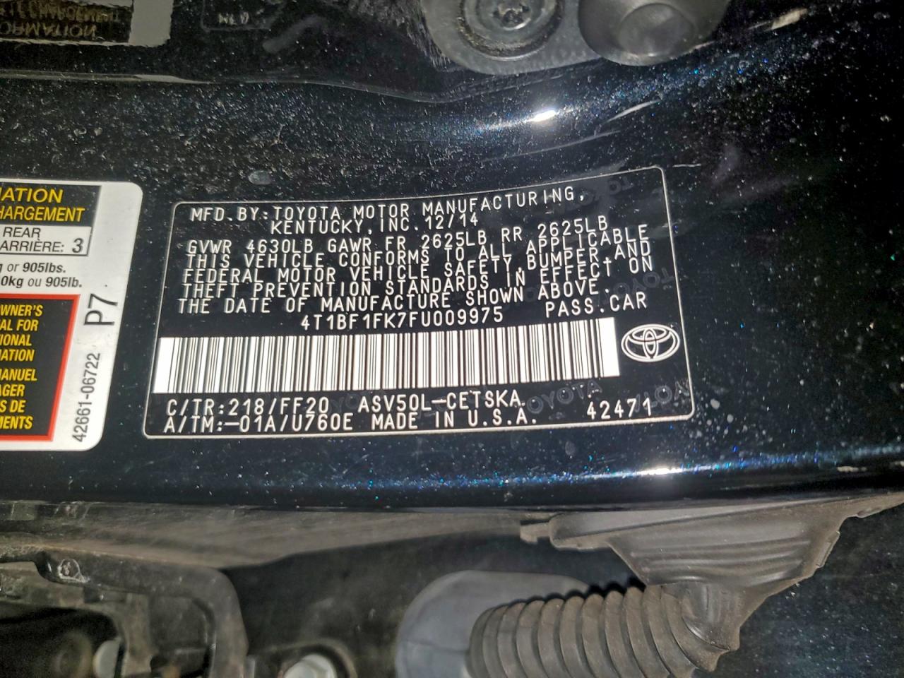 Toyota Camry Le Image 2